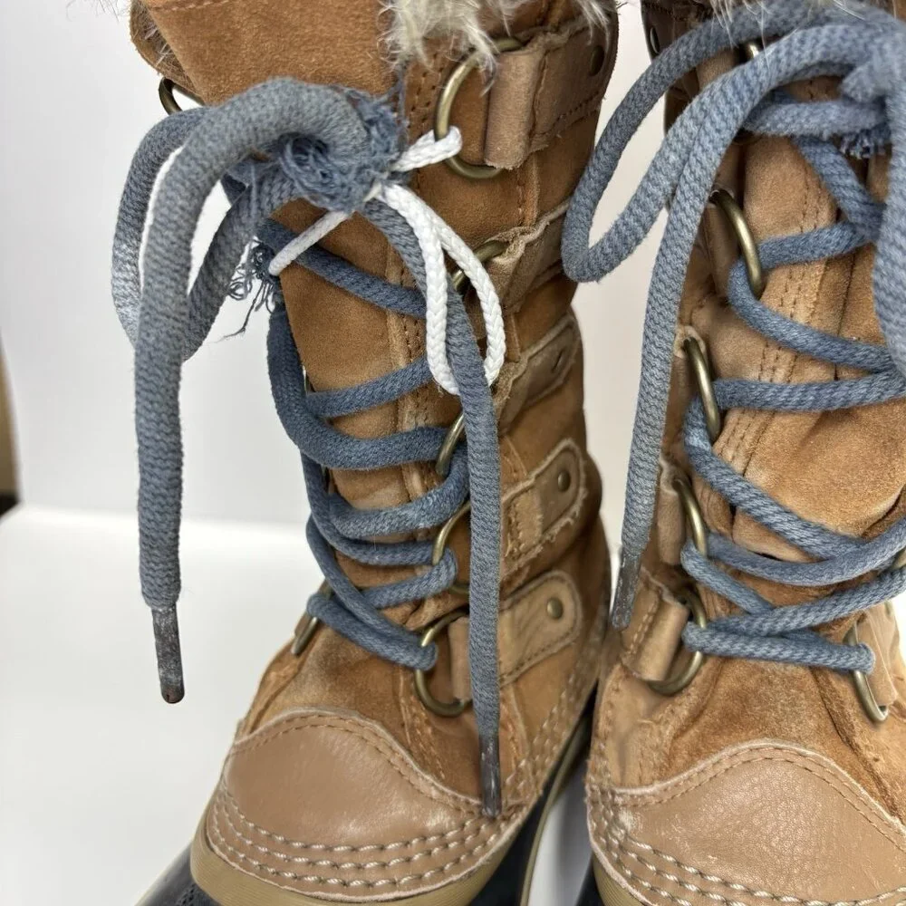 SOREL Joan of Artic Snow‎ Winter Boots Waterproof Insulated Lace Up Women Sz 7 - Picture 5 of 14